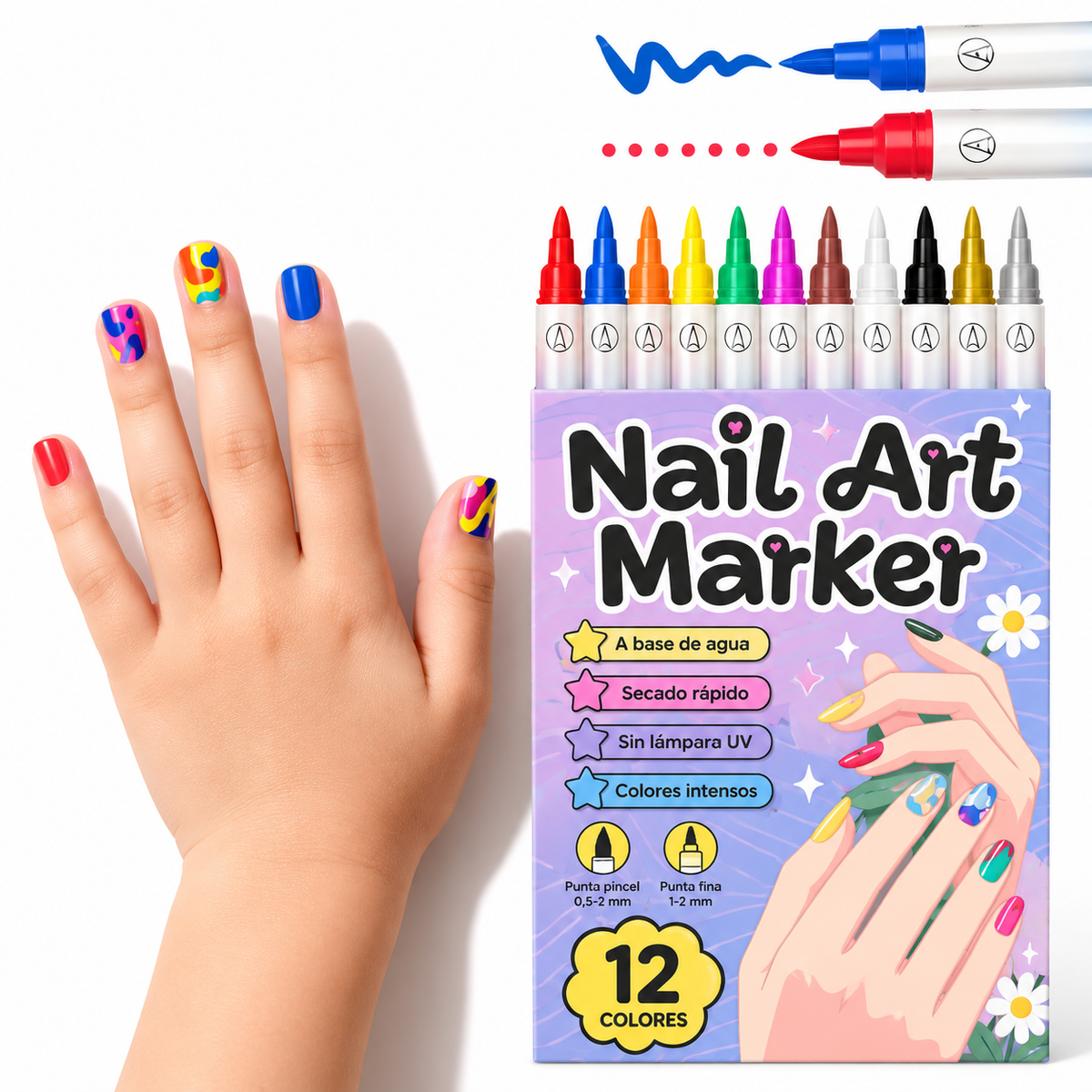 MisPintaNails™ – Set de Rotuladores para Uñas
