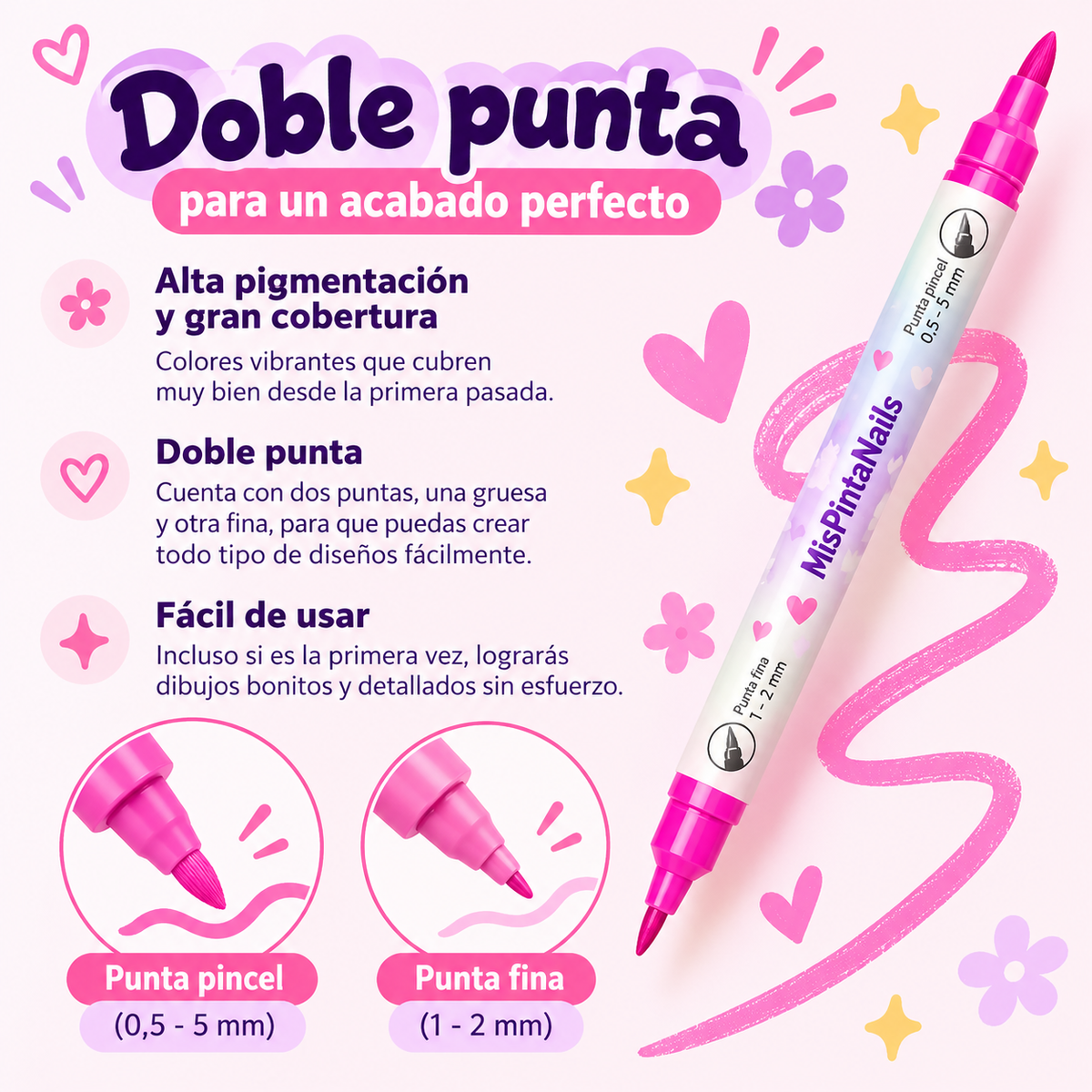MisPintaNails™ – Set de Rotuladores para Uñas